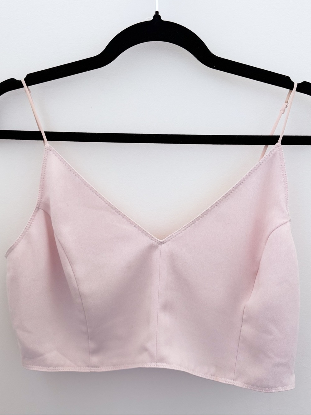 Aritzia Wilfred Blush Pink Corset Cami Silk Trim Size 6
